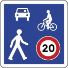 PANNEAU B52-500X500-Classe1-Entree d'une zone de rencontre