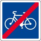 PANNEAU C114-500X500-Classe 1-Fin de piste ou bande cyclable