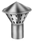 CHAPEAU VENTILE A GRILLE ZINC NATUREL D100 mm