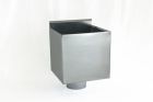 CUVETTE CARREE ZINC NATUREL D80 mm