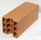 Brique de mur terre cuite ECO'BRIC - long. 50cm x larg. 20cm x haut. 20cm