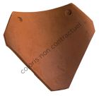 Aretier demi rond a emboitement universelle terre cuite Vieilli - larg. 16 cm