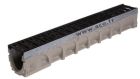 Caniveau en beton polymere feuillure acier galvanise avec grille caillebotis fonte ACO MULTIDRAIN 100 - long. 1m x larg. 100mm x haut. 150mm - classe C250