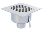 SIPHON ACO SHOWERDRAIN DESIGN 150X150MM INOX 304 COUV WAVE INOX 304 BROSSE SORTIE V GE30MM DN50