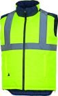 Gilet chaud reversible Taille XL jaune fluo / bleu marine