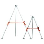 TREPIED TELESCOPIQUE AVEC ANNEAU D'ANCRAGE+PLATINES - 1,20 A 1,97 M Taille Ajustable Aluminium