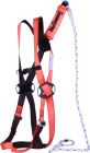 Kit pret a l'emploi : harnais 1 point avec absorbeur d'energie en corde toronnee 2 m inamovible + 1 am002 taille xxl rouge