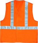Gilet bandes baudrier Taille L orange fluo