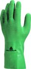 Gants latex sur support jersey - paume rugueuse Vert T10/11
