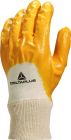 Gants nitrile leger sur support jersey - dos aere Jaune T10