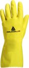 Gants menage latex floque Jaune T9/10