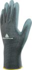 Gants tricot 100% polyester - paume enduite PU - jauge 13 Gris T7
