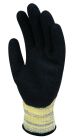 Gants tricot taeki 5 - paume cuir de bovin - jauge 10 Jaune-Noir T7