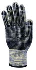 Gants tricot en polyethylene taeki 5 - paume picots PVC - jauge 10 Jaune - Gris T7