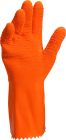 Gants latex sur support jersey - paume rugueuse Orange T8/9