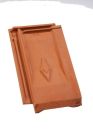 Tuile de rive a rabat droite a emboitement deux tiers pureau terre cuite Meridionale Paysage - long. 33 cm