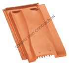 Tuile de ventilation terre cuite HP13 Evolutive Flamme Rustique - long. 42,7 cm x larg. 27 cm