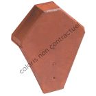 Tuile de ventilation terre cuite Omega 10 terre cuite Reference 9 - long. 49,5 cm x larg. 30,5 cm