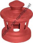 Tuile de ventilation terre cuite Omega 13 Rouge Nuance - long. 45 cm x larg. 27 cm