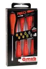 JEU 8 TOURNEVIS ROUGE (4F+2PH+2PZ) REDGRIP
