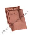 Tuile double bourrelet terre cuite Mediane Rouge - long. 45,3 cm