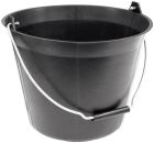 SEAU PLASTIQUE NOIR 11 LITRES Anse 5,3mm Poignee