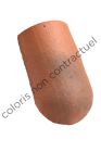 Tuile et demie de finition droite a emboitement terre cuite Beauvoise Flamme Rustique - larg. 33 cm