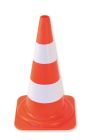 CONE DE SIGNALISATION 75 CM 3 BANDES BLANCHES