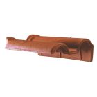 Tuile terre cuite Omega 13 Nuance paille - long. 45 cm x larg. 27 cm
