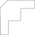 Profil d'angle rentrant epicea du nord DURLINE W1R 00 UK Marron classe III - long. 3m x larg. 9,4cm x ep. 94mm