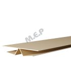 Finition double long 4,00 metres (profile'H'pliable 90° exterieur fixation sur liteau) pour Lambris de sous face couleur SABLE