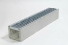 Caniveau beton + grille caillebotis acier DRAINECO 150 ˗ long. 1m x larg. 200mm x haut. 160mm - classe C250