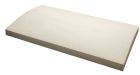 Couvertine arrondie en beton long. 50 cm x larg. 23 cm x ep. 5 cm blanc