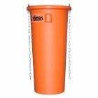 Goulotte orange avec paire chaines Polyethylene THPM - longueur 1,10 m