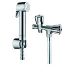 applique wc exterieure avec douchette a impulsion chrome
