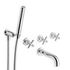Melangeur de bain douche EXECUTIVE encastre 2 sorties - chrome