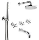 Melangeur de bain douche EXECUTIVE encastre 3 sorties - chrome