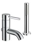 bain/douche triverde 2 trous sur gorge chrome
