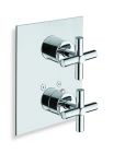 douche facade laiton encastree executive thermo 2 sorties chrome