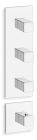 facade externe quadri 3 sorties pour mecanisme pd70300 chrome