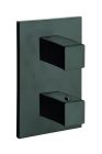 facade externe quadri laiton thermostatique 2 sorties noir