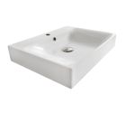 lavabo ceramique cento a poser ou a suspendre 50-45 cm blanc brillan
