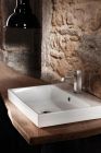 lavabo ceramique normal l 60 p 45 h 10 cm blanc brillant