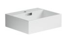 lavabo ceramique quarelo a poser ou mural l.42 xp.36 xh.13 cm blanc