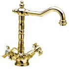 lavabo chambord bec potence mobile dore +vidage