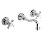 lavabo chambord mural 3 trous chrome + vidage up&down