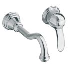 lavabo museo mural 2 trous encastre chrome + vidage up&down