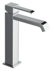 lavabo quadri mi-haut chrome avec vidage up&down