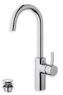 lavabo triverde bec haut chrome + vidage up&down