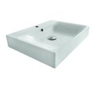 lavabo ceramique cento a poser ou suspendre 60-45 cm blanc brillant